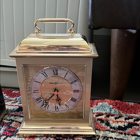 Gold Vintage Wall Clock with Roman Numerals - Picture 1 of 1